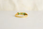 53 Bague jarretière en or jaune 18K et émeraudes 58 Facettes 4137