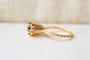 52 Bague fleur et cordage en or jaune 14K, diamant et saphirs 58 Facettes 4152