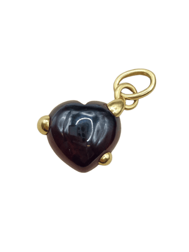 Pomellato - Pendentif cœur en or jaune et grenat