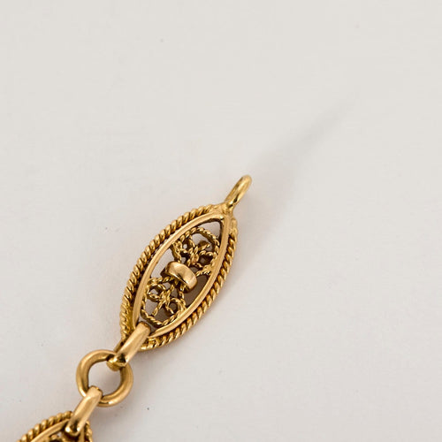 Bracelet à mailles filigranes torsadées en or jaune 18 carats 58 Facettes BRfiligraneT