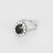52 Bague marguerite vintage en or blanc, saphir et diamants 58 Facettes BGPanierSH
