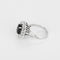 52 Bague marguerite vintage en or blanc, saphir et diamants 58 Facettes BGPanierSH