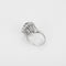 52 Bague marguerite vintage en or blanc, saphir et diamants 58 Facettes BGPanierSH