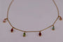 Collier en or jaune avec tourmaline et diamant 58 Facettes ME-TOUR-01