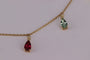 Collier en or jaune avec tourmaline et diamant 58 Facettes ME-TOUR-01