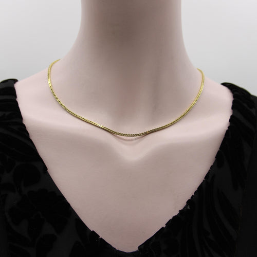 Collier Collier chaîne maille blé carrée en or jaune 14K 58 Facettes 11178