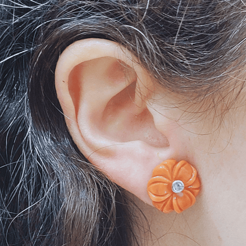 Boucles d'oreilles en or blanc, corail et aigues-marines 58 Facettes TA78PI354