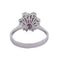 55 Bague vintage en or blanc 18 kt avec rubis et diamants 58 Facettes AN515 (00019)
