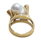 Bague 55 Bague en or jaune avec perle et diamants 58 Facettes T391