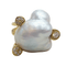 Bague 55 Bague en or jaune avec perle et diamants 58 Facettes T391