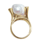 Bague 55 Bague en or jaune avec perle et diamants 58 Facettes T391