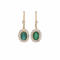 Boucles d'oreilles Boucles d'oreilles anciennes en or 18 kt avec émeraudes et diamants 58 Facettes OR249 P35 (00129)