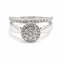 56 Bague en or blanc 18 carats et diamants 58 Facettes Bague en or blanc 18 carats et diamants
