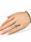 56 Bague en or blanc 18 carats et diamants 58 Facettes Bague en or blanc 18 carats et diamants