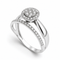 56 Bague en or blanc 18 carats et diamants 58 Facettes Bague en or blanc 18 carats et diamants