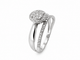 56 Bague en or blanc 18 carats et diamants 58 Facettes Bague en or blanc 18 carats et diamants