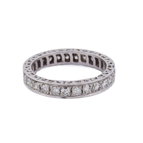 Bague 53 Bague eternity en or blanc 18 kt et diamants 58 Facettes AN267 (0069)