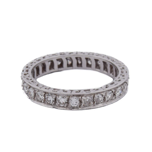 Bague 53 Bague eternity en or blanc 18 kt et diamants 58 Facettes AN267 (0069)