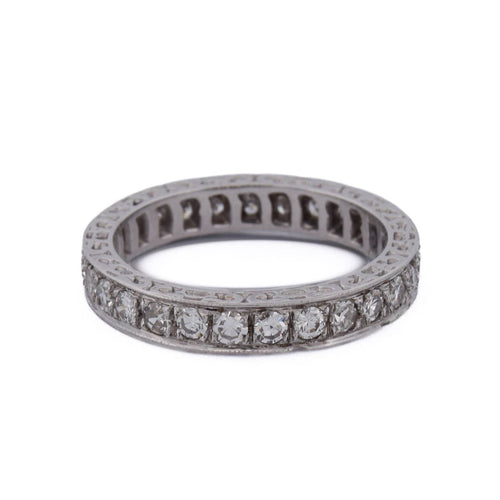 Bague 53 Bague eternity en or blanc 18 kt et diamants 58 Facettes AN267 (0069)