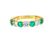 61 Demi-alliance en or jaune 18 carats, émeraudes et diamants 58 Facettes AB737