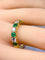61 Demi-alliance en or jaune 18 carats, émeraudes et diamants 58 Facettes AB737
