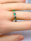 61 Demi-alliance en or jaune 18 carats, émeraudes et diamants 58 Facettes AB737
