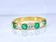 61 Demi-alliance en or jaune 18 carats, émeraudes et diamants 58 Facettes AB737
