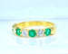 61 Demi-alliance en or jaune 18 carats, émeraudes et diamants 58 Facettes AB737