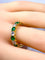 61 Demi-alliance en or jaune 18 carats, émeraudes et diamants 58 Facettes AB737