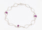 Bracelet moderne belge en or blanc, diamants et rubis 58 Facettes BR1508