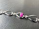 Bracelet moderne belge en or blanc, diamants et rubis 58 Facettes BR1508