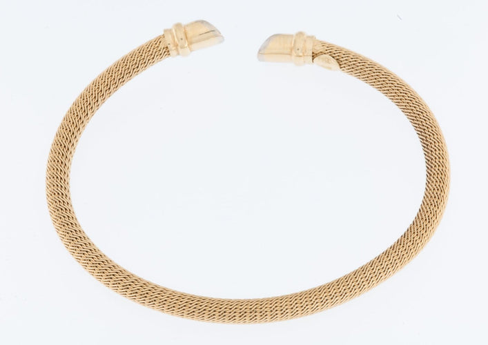 Bracelet ouvert italien en or 18 carats et diamants 58 Facettes BR1512