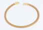 Bracelet ouvert italien en or 18 carats et diamants 58 Facettes BR1512