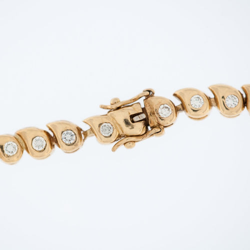 Bracelet tennis en or jaune 18 carats avec diamants 58 Facettes BR1513