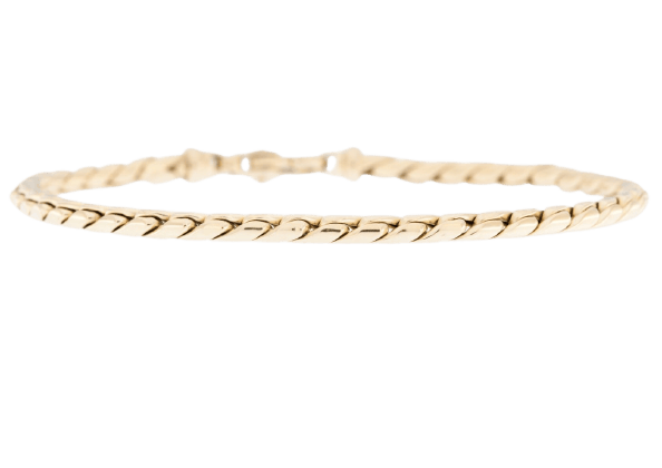 Bracelet italien moderne en or jaune 18 carats