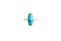 Bague navette cabochon turquoise