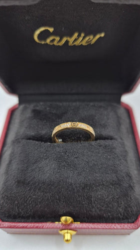 49 Cartier Love - Bague mini modèle en or rose et diamants 58 Facettes 320/411