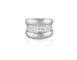 52 Chopard - Bague bombée en or gris et diamants 58 Facettes 259211