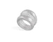 52 Chopard - Bague bombée en or gris et diamants 58 Facettes 259211