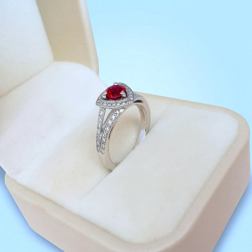 50.5 Mauboussin Dream & Love - Bague en or gris, rubis et diamants 58 Facettes 1792