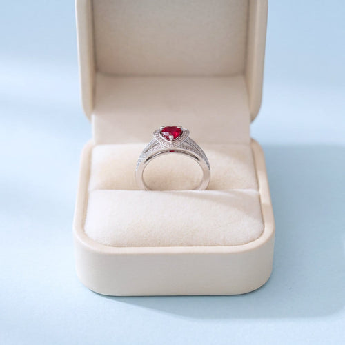50.5 Mauboussin Dream & Love - Bague en or gris, rubis et diamants 58 Facettes 1792