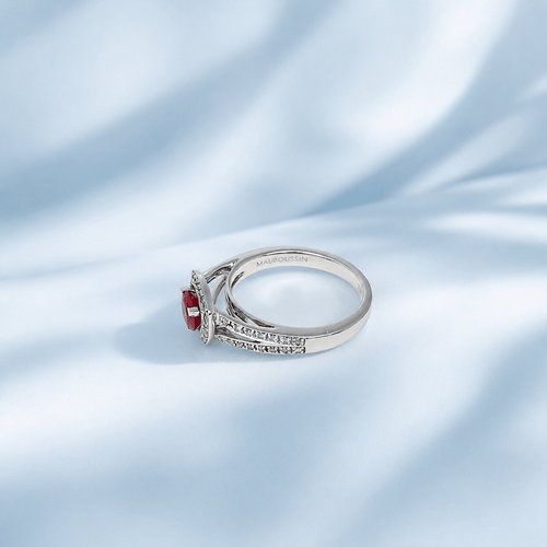 50.5 Mauboussin Dream & Love - Bague en or gris, rubis et diamants 58 Facettes 1792