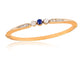 Bracelet rigide en or jaune, saphir et diamants 58 Facettes 269316