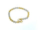 Bracelet italien en or jaune et blanc 18 carats 58 Facettes BR1533