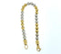 Bracelet italien en or jaune et blanc 18 carats 58 Facettes BR1533