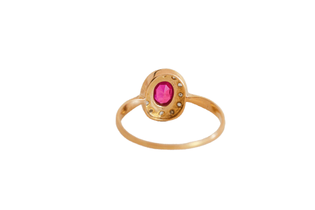 Bague ovale Rubis et Diamants
