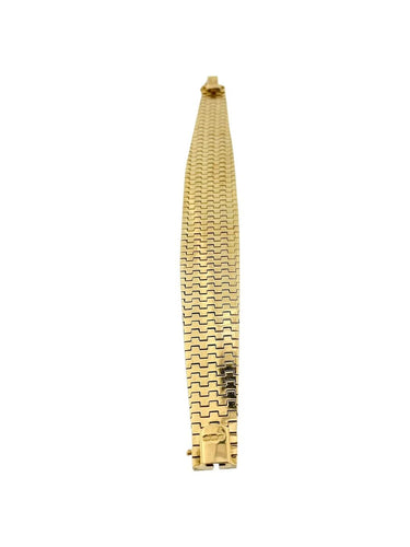 Bracelet rétro floral en or jaune et blanc 18 carats 58 Facettes BR1549D