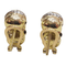 Boucles d'oreilles en or jaune et blanc 18 ct 58 Facettes TA264
