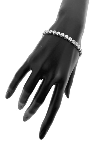 Bracelet tennis italien en or blanc et diamants 58 Facettes BR1551D