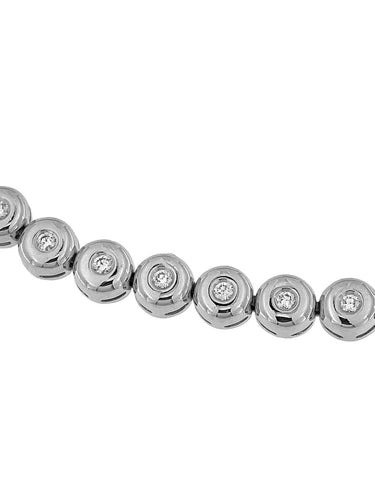 Bracelet tennis italien en or blanc et diamants 58 Facettes BR1551D